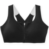 Brooks Women's Dare Zip Run Bra in black.