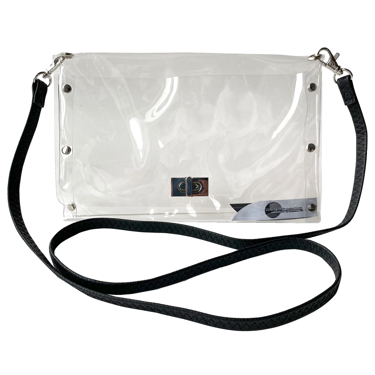 Littlearth Clear Envelope Purse with Black Fashion Strap