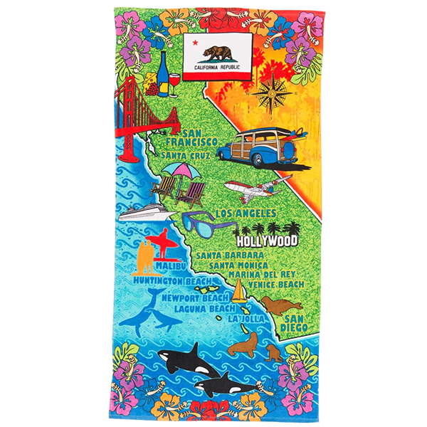 Cali Map Towel, Featured Image