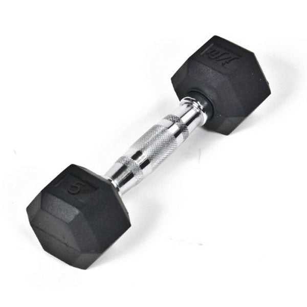 Rubber Hex Dumbbell - 5 lb alternate view