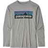 Patagonia Boys' Long-Sleeved Capilene Cool Daily T-Shirt PLDX-P-6 Logo: Drifter Grey X-Dye