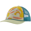 Patagonia Kids' Interstate Hat in SOIY-Same Ocean/Isla Yellow.