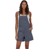Patagonia Women's Stand Up Overalls 5" SMDB-Smolder Blue on model front