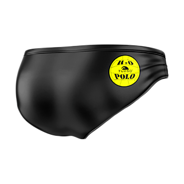 Men's Dual Layer Water Polo Basic Suit, Turbo Men's Dual Layer Water Polo Basic Suit Contrast Stitch Black