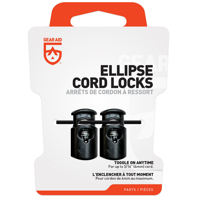 Ellipse Cord Locks - Black, Gear Aid Ellipse Cord Locks - Black
