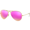 Ray Ban Aviator M - Matte Gold/Mirror Fuxia