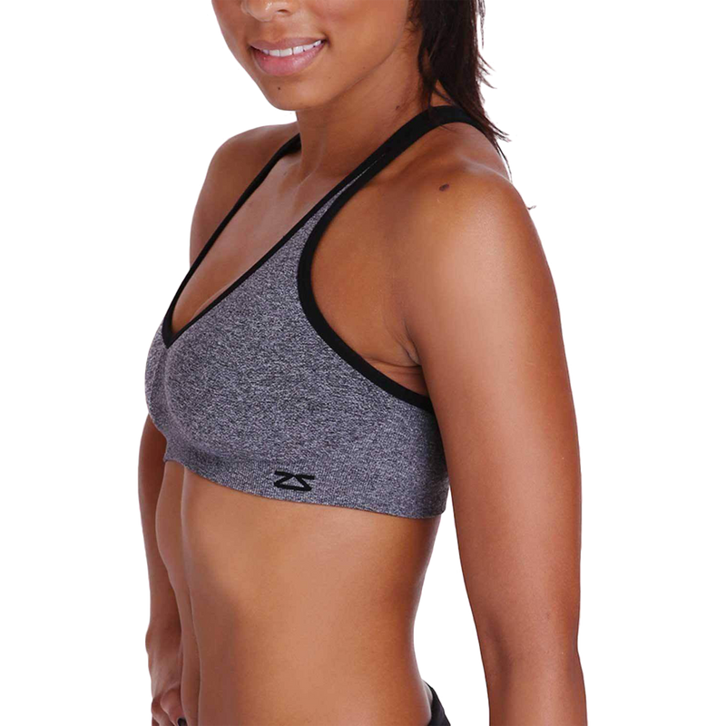 Women's Racey Sports Bra, Zensah Women's Racey Sports Bra 141-Heather Grey
