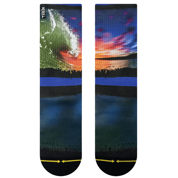 Dave Nelson Blur, Merge4 Socks Dave Nelson Blur Blue Alt View Flat