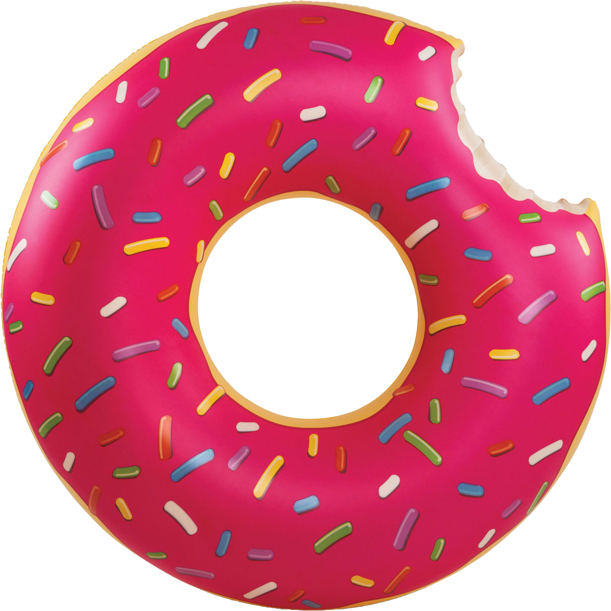 Giant Pink Frosted Donut Pool Float alternate view