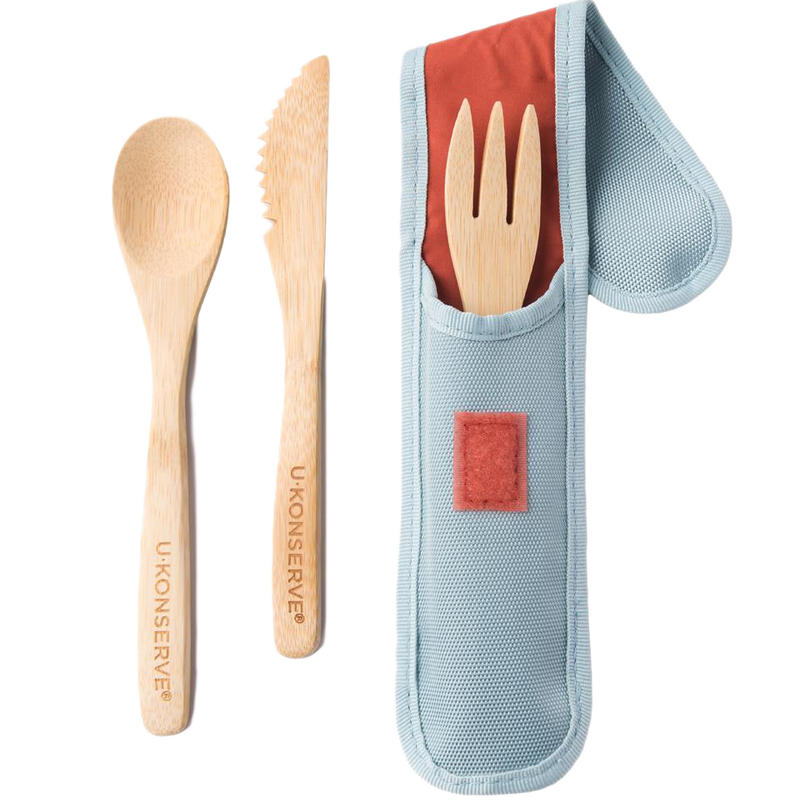 Bamboo Cutlery Set - Seafoam, Featured Image