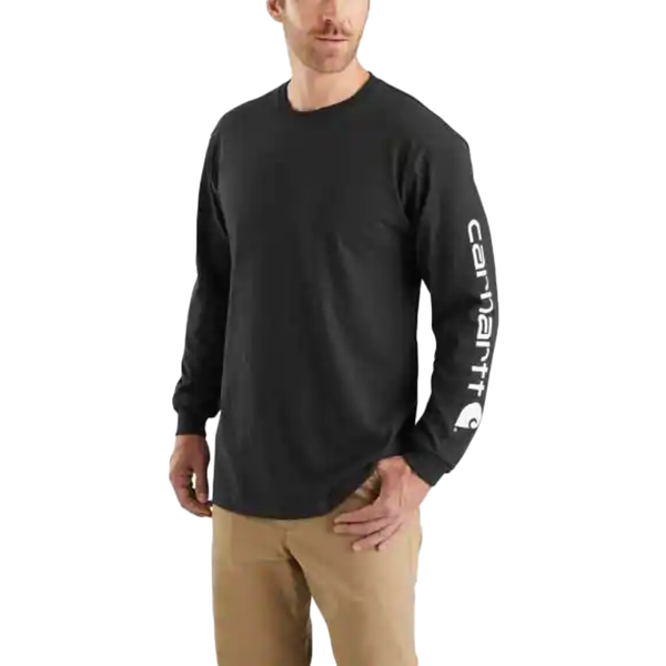 Men's Workwear Long-Sleeve Graphic Logo T-Shirt, Featured Image