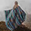Sackcloth & Ashes Ridgeline Blanket Sierras on model