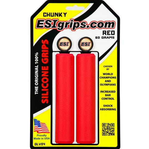 Chunky Silicone Grips 32mm - Red