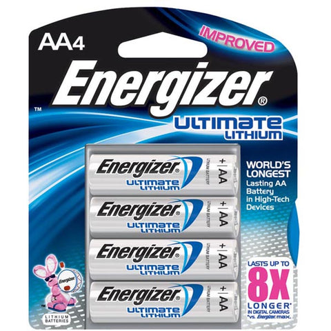 Energizer Piles AA, Ultimate Lithium, Lot de 4, Pile alcaline : Energizer:  : High-Tech