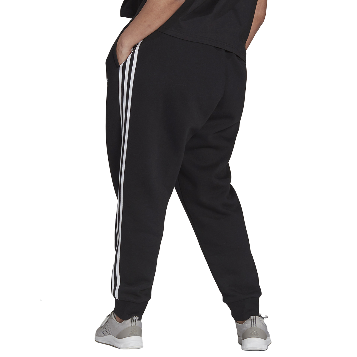 Womens 3 stripe fleece joggers deals