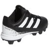 Adidas Youth Afterburner 8 MD Black/White Alt View Heel