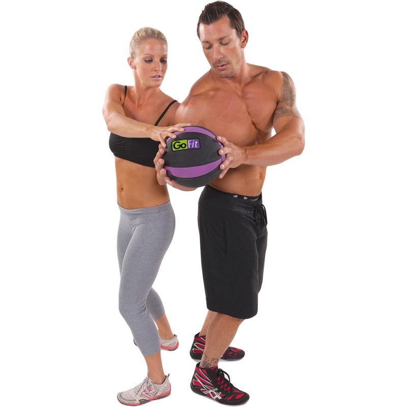Rubber Medicine Ball - 15 lb, GoFit Rubber Medicine Ball 15 lbs