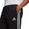 Adidas Men's Essentials Tapered 3 Stripe Pant Black/White