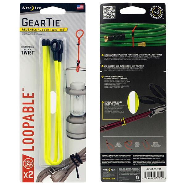 Gear Tie Loopable, Yellow - 12