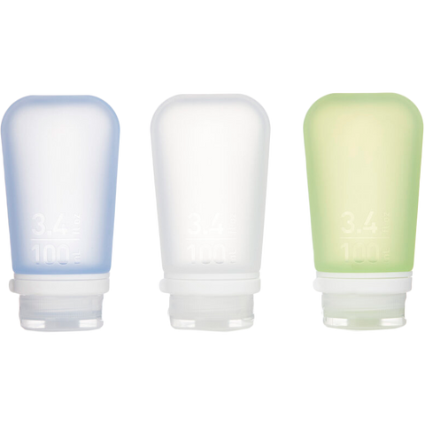 GoToob+ Squeezable Silicone Travel Bottle 3.4 oz (3 Pack)