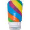 HumanGear GoToob+ Squeezable Silicone Travel Bottle 2.5 oz Rainbow