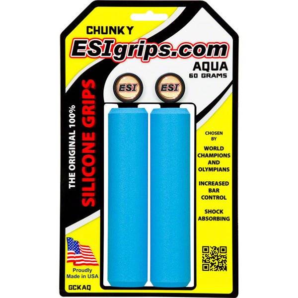 Chunky Silicone Grips 32mm - Aqua, Featured Image