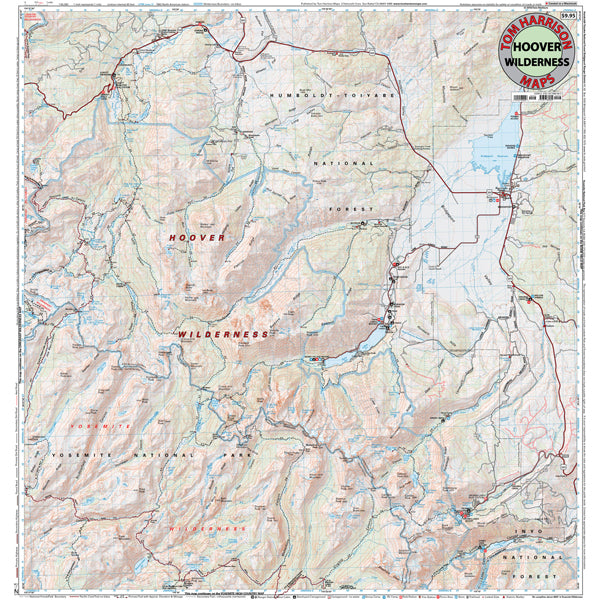 Hoover Wilderness, Tom Harrison Maps Hoover Wilderness