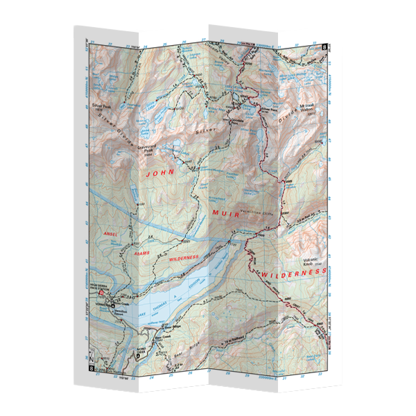 John Muir Trail Map-Pack alternate view