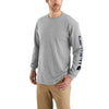 Carhartt Men's Workwear Long-Sleeve Graphic Logo T-Shirt HGY-Heather Grey