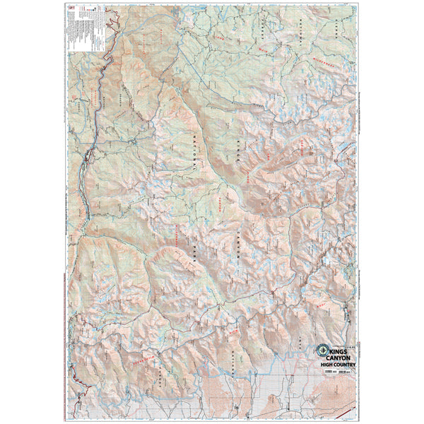 Kings Canyon High Country, Tom Harrison Maps Kings Canyon High Country
