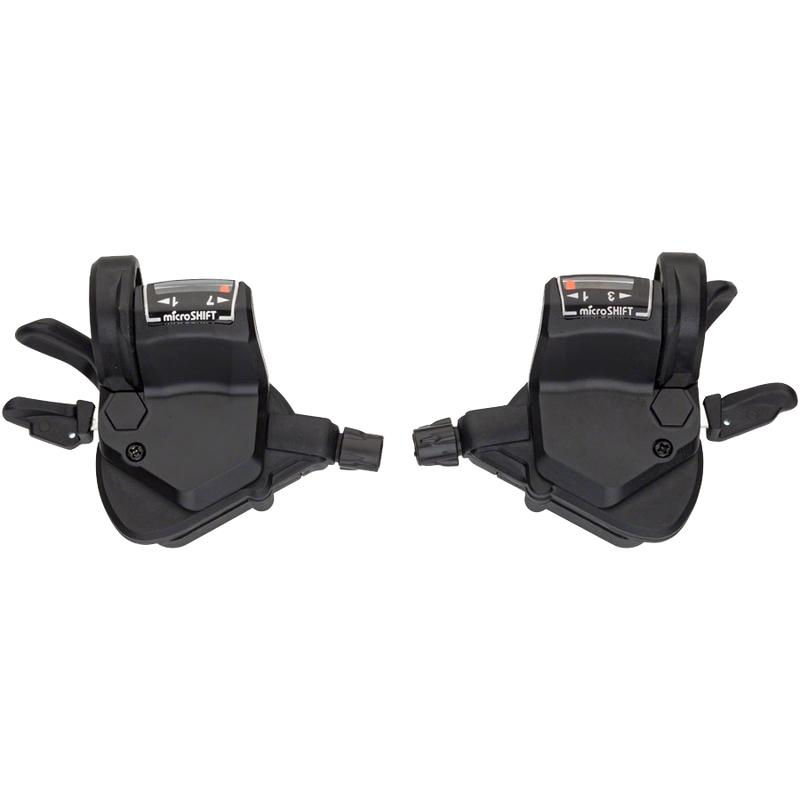 Mezzo Thumb-Tap Shifter Set, 7-Speed, Triple, Optical Gear Indicator, Shimano Compatible, Featured Image