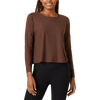 Beyond Yoga Women's Morning Light Cropped Pullover Mahogany Brown Heather