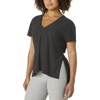 Beyond Yoga Women's Split Up Long Tee Darkest Night