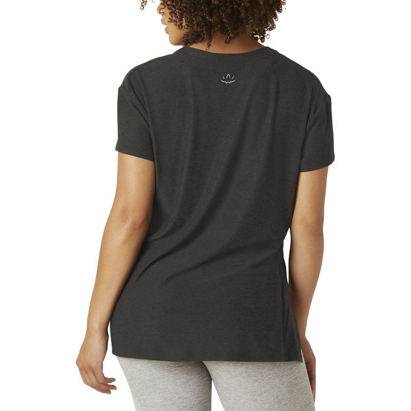 Women's Split Up Long Tee, Beyond Yoga Women's Split Up Long Tee Silver Mist