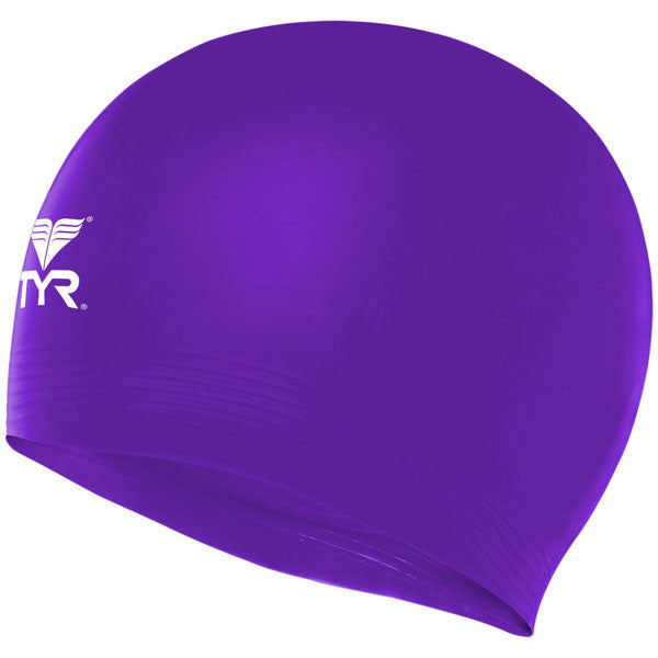 Latex Swim Cap - Purple alternate view