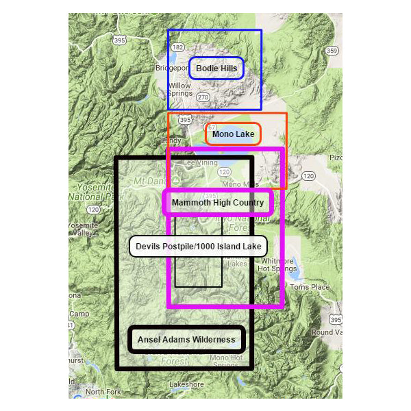 Mammoth High Country, Tom Harrison Maps Mammoth High Country
