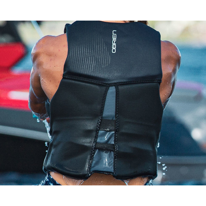 Men's Flex V-Back Vest, O'Brien Watersports Men's Flex V-Back Vest Yellow/Ash