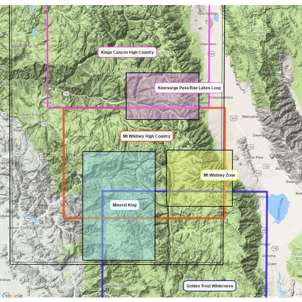 Mt Whitney Zone, Tom Harrison Maps Mt Whitney Zone
