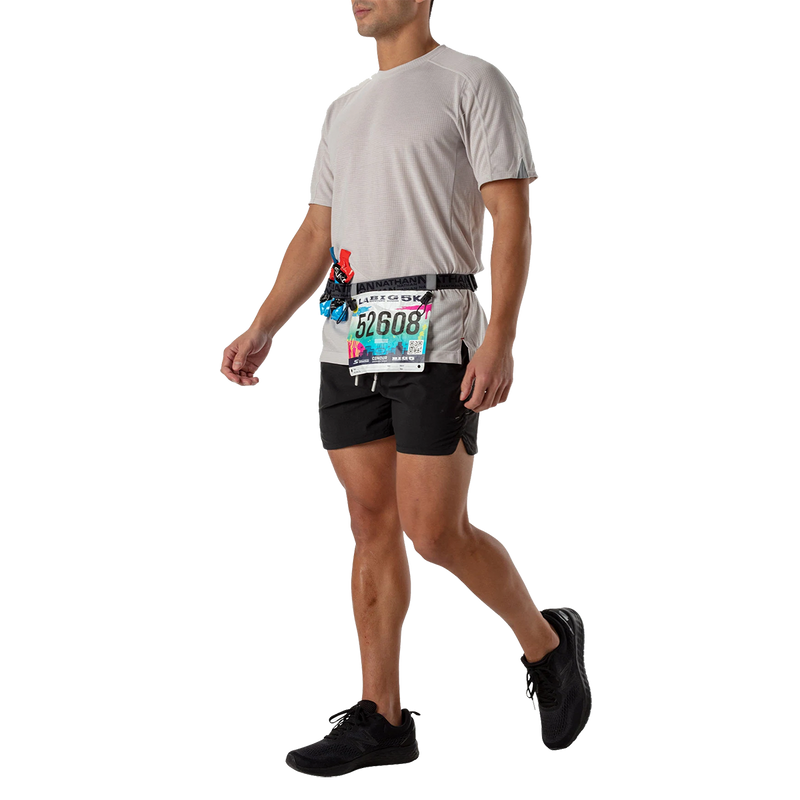 Race Number Nutrition Waistbelt, Nathan Race Number Nutrition Waistbelt Charcoal/Black Alt View Model