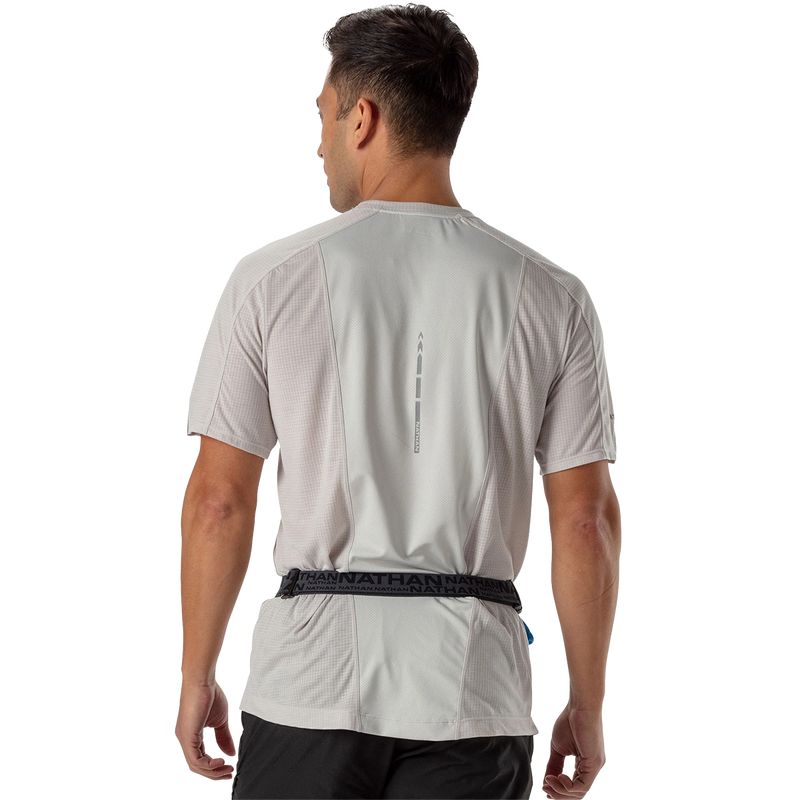 Race Number Nutrition Waistbelt, Nathan Race Number Nutrition Waistbelt Charcoal/Black Alt View Rear