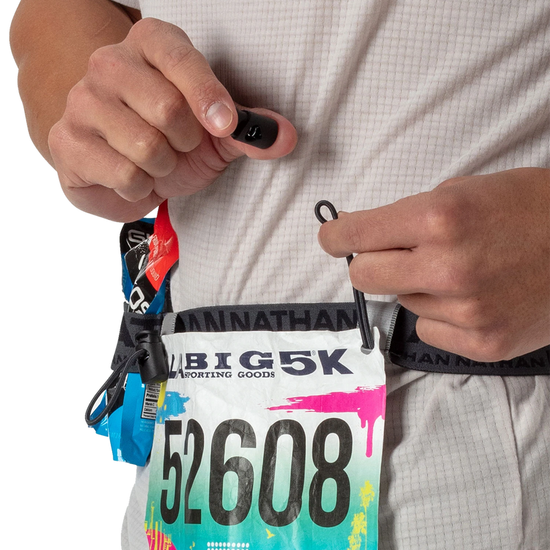 Race Number Nutrition Waistbelt, Nathan Race Number Nutrition Waistbelt Charcoal/Black Alt View Components