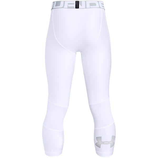 Youth HeatGear 3/4 Legging, Under Armour Youth HeatGear 3/4 Legging 100-White/Mod Gray