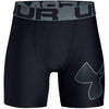 Under Armour Boys' HeatGear Fitted Short 001-Black/Pitch Grey