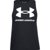 Under Armour Women's Sportstyle Graphic Tank black front logo