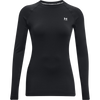 Under Armour Women's ColdGear Armour Crew Long Sleeve 001-Black