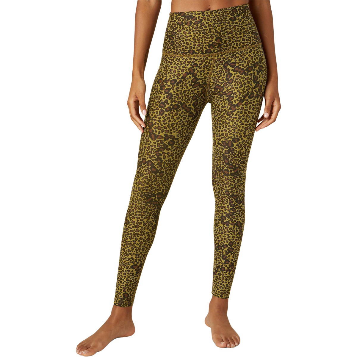 Women's Printed Leopard Spacedye High Waisted Midi Legging