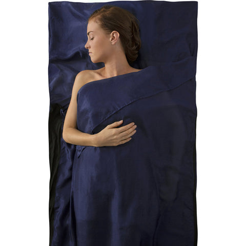 Silk Travel Liner + Pillow Slip - Navy