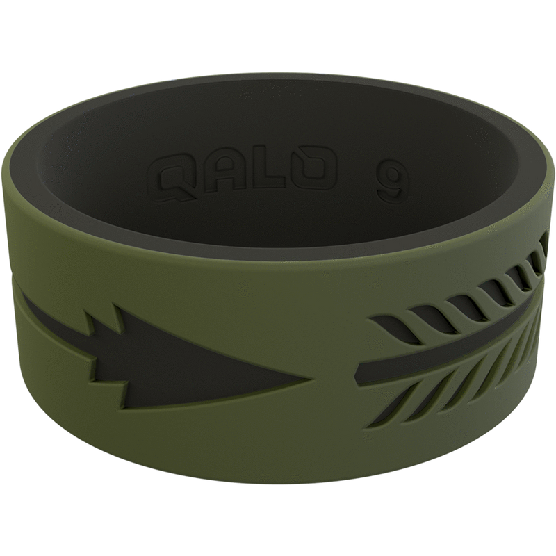 Strata Arrow Ring, QALO Strata Arrow Ring Olive/Black