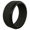 QALO Polished Step Edge Ring Black