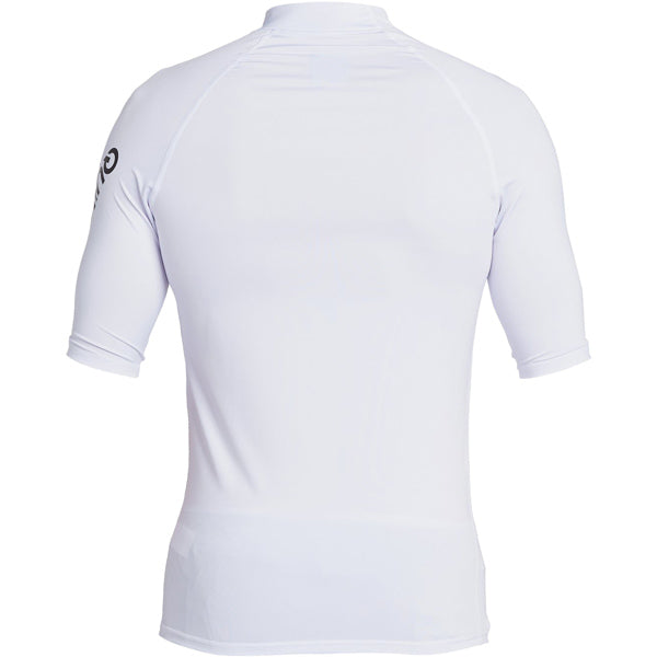 Men's All Time Short Sleeve, Quiksilver Men's All Time Short Sleeve UPF 50 Rash Vest WBB0-White